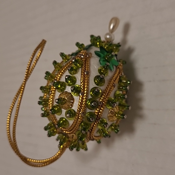 Set of 9 Vintage Handmade Sequin Beaded Stickpin Christmas Ornaments - Picture 7 of 16